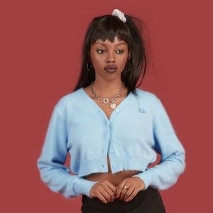 UNIF LIv Angora Cropped Sweater S